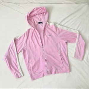 Cotton Candy FILA Velour Sweater